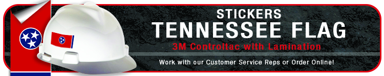 Tennessee State Flag Sticker | CustomHardHats.com